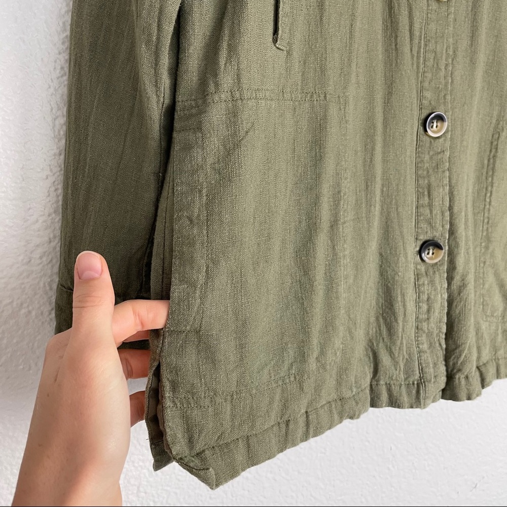 JUSTFAB Army Linen Canvas Jacket - Picture 9 of 9